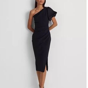 Lauren Ralph Lauren Black Asymmetrical Dress
